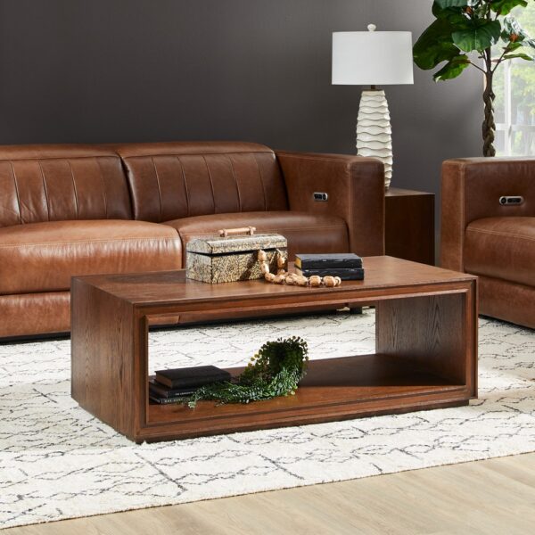 Waterfall Rectangular Coffee Table with Casters - Image 3