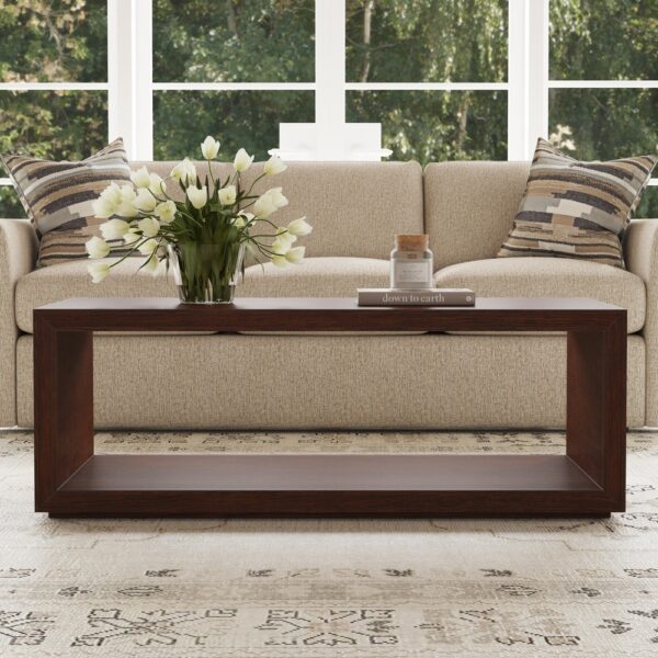 Waterfall Rectangular Coffee Table with Casters - Image 4