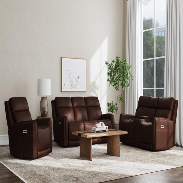Alister Power Gliding Loveseat with Console, Power Headrests & Lumbar - Image 2