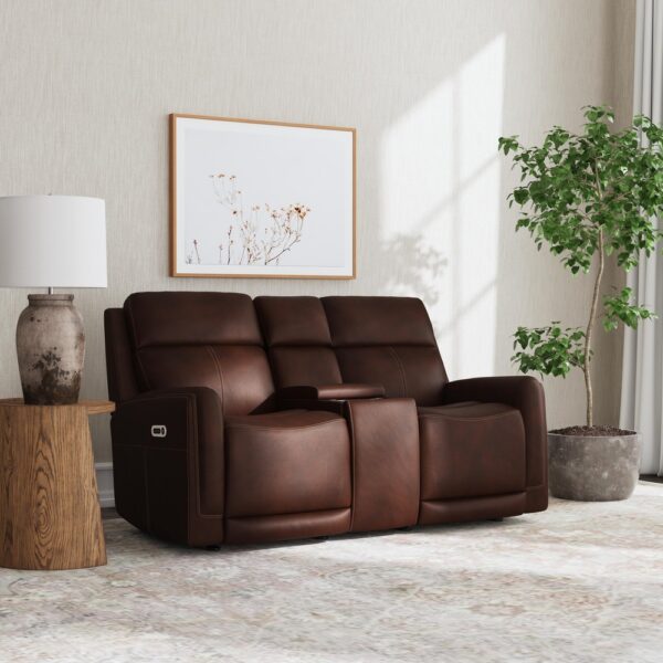 Alister Power Gliding Loveseat with Console, Power Headrests & Lumbar - Image 3