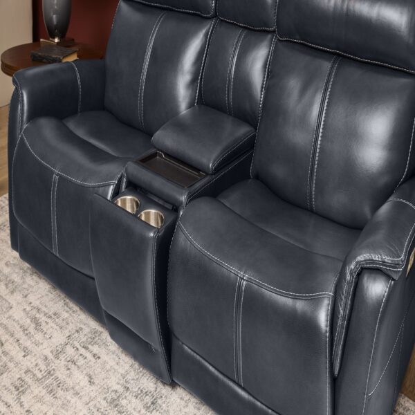 View Power Reclining Loveseat with Console, Power Headrests & Lumbar - Image 2