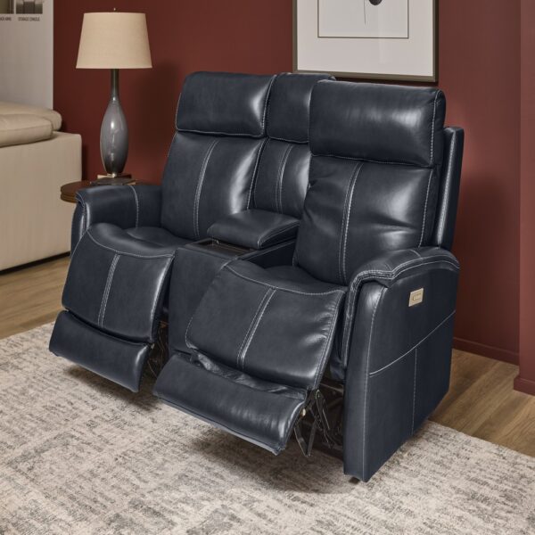 View Power Reclining Loveseat with Console, Power Headrests & Lumbar - Image 6