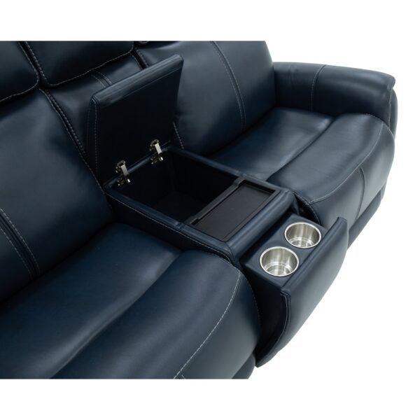 View Power Reclining Loveseat with Console, Power Headrests & Lumbar - Image 8