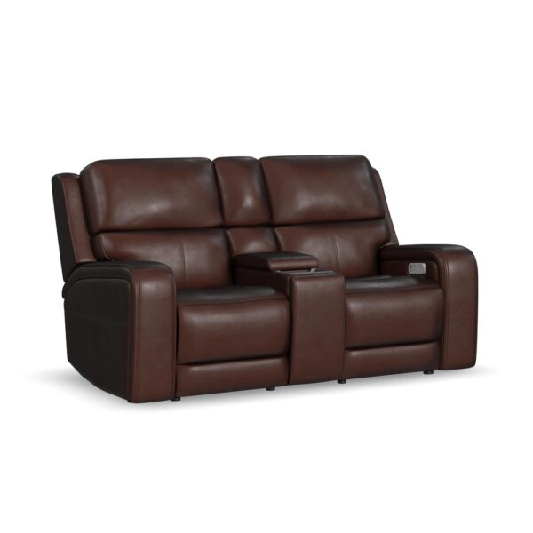 Oasis Power Reclining Loveseat with Console, Power Headrests, Lumbar, Heat & Massage