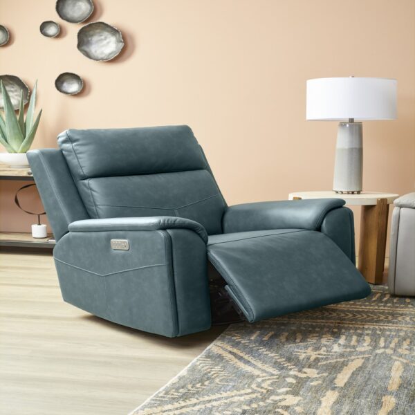 Vernon Power Swivel Gliding Recliner with Power Headrest, Lumbar, Heat & Massage - Image 5
