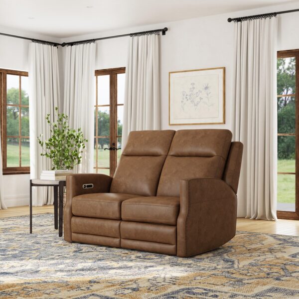 Maxwell Power Reclining Loveseat with Power Headrests and Lumbar - Image 2