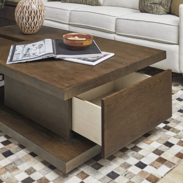 Athens Rectangular Coffee Table with Casters - Image 3