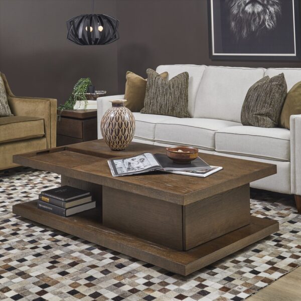 Athens Rectangular Coffee Table with Casters - Image 6