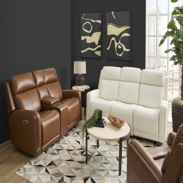 Alister Power Gliding Loveseat with Console, Power Headrests & Lumbar - Image 4