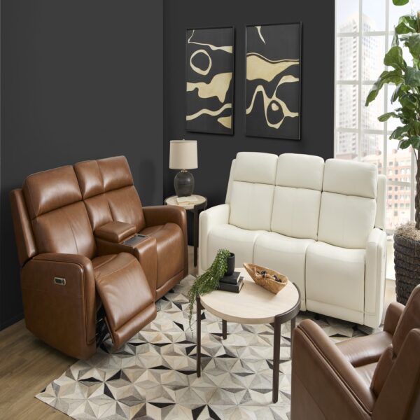 Alister Power Gliding Loveseat with Console, Power Headrests & Lumbar - Image 5