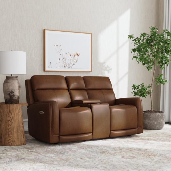 Alister Power Gliding Loveseat with Console, Power Headrests & Lumbar - Image 6