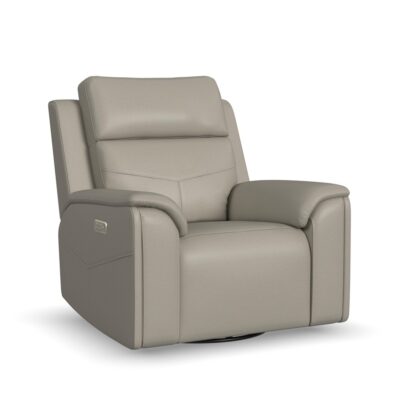 Vernon Power Swivel Gliding Recliner with Power Headrest, Lumbar, Heat & Massage
