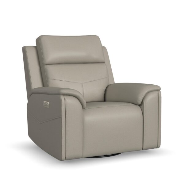 Vernon Power Swivel Gliding Recliner with Power Headrest, Lumbar, Heat & Massage