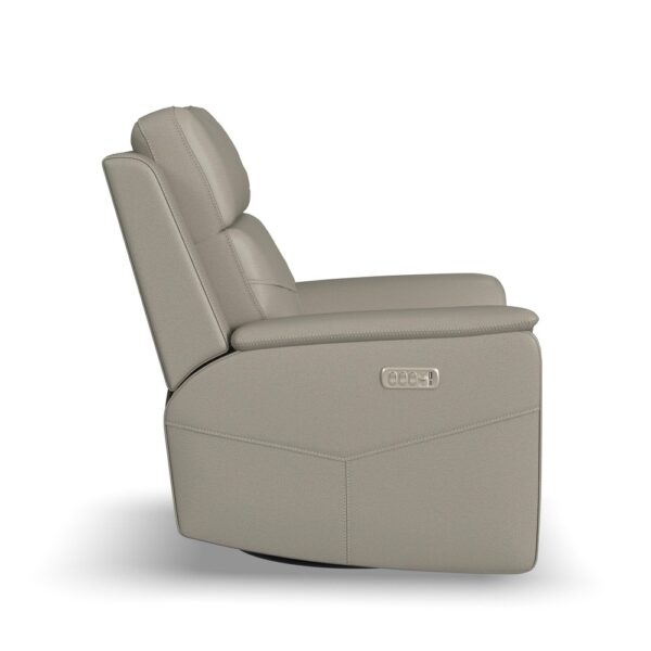 Vernon Power Swivel Gliding Recliner with Power Headrest, Lumbar, Heat & Massage - Image 3