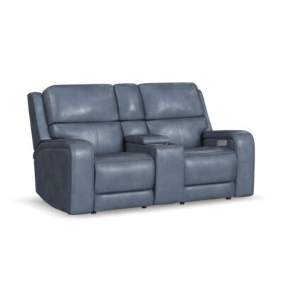 Oasis Power Reclining Loveseat with Console, Power Headrests, Lumbar, Heat & Massage