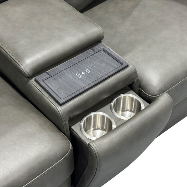 Maxwell Power Reclining Loveseat with Console, Power Headrests and Lumbar - Image 7