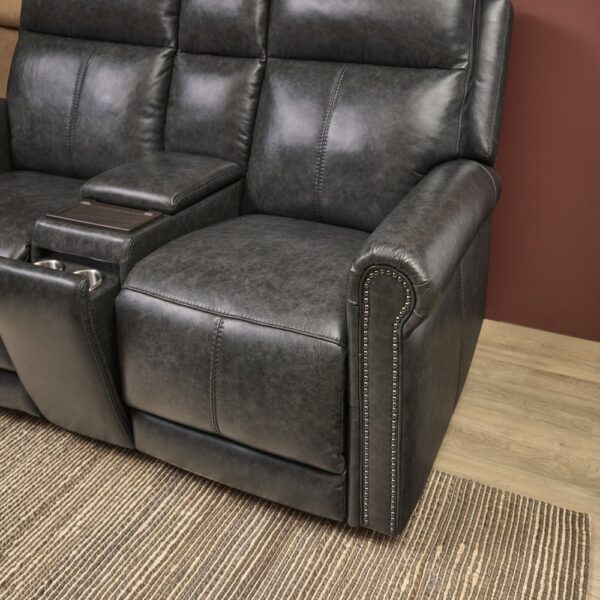 Alexander Power Reclining Loveseat with Console, Power Headrest & Lumbar - Image 2