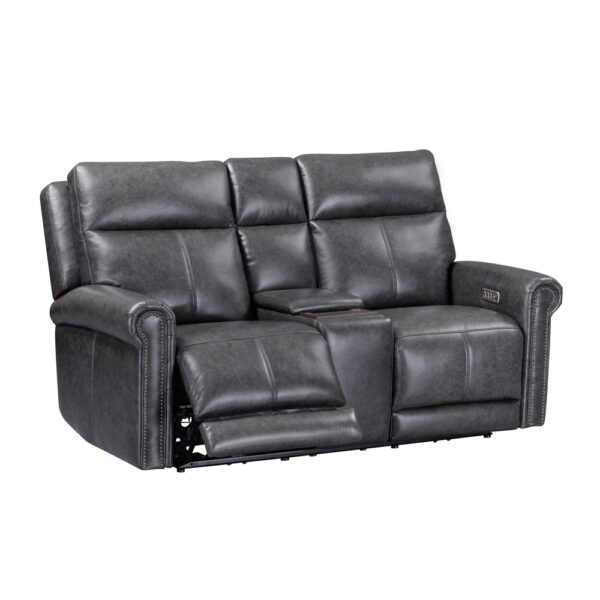 Alexander Power Reclining Loveseat with Console, Power Headrest & Lumbar - Image 6