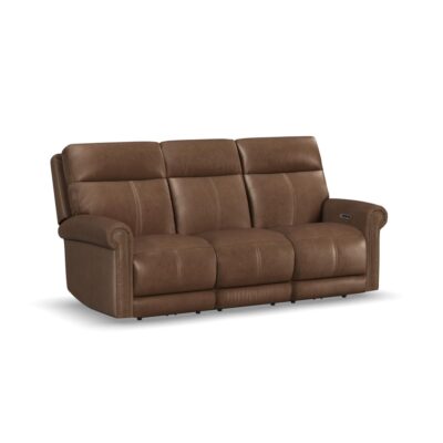 Alexander Power Reclining Sofa with Console, Power Headrest & Lumbar