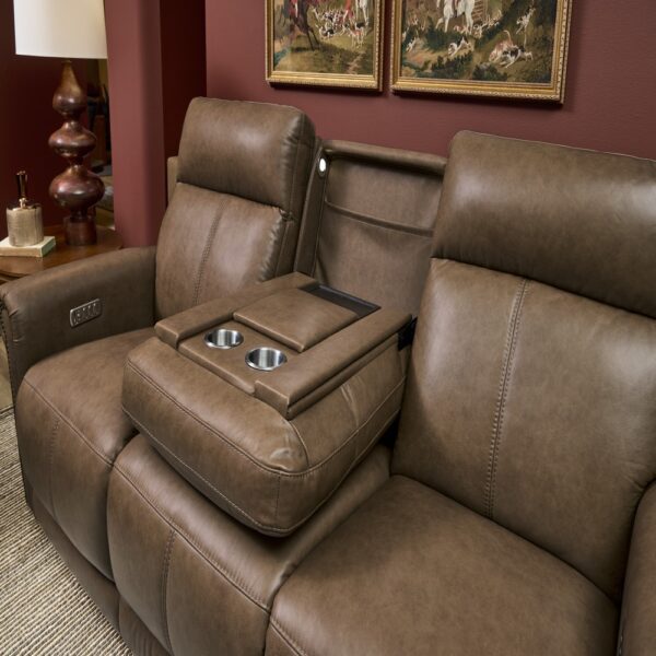 Alexander Power Reclining Sofa with Console, Power Headrest & Lumbar - Image 3