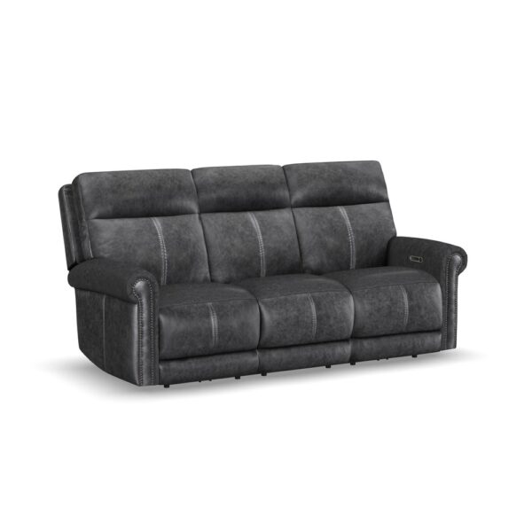 Alexander Power Reclining Sofa with Console, Power Headrest & Lumbar