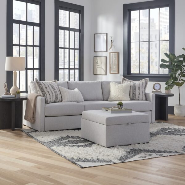 Flex Sofa with Narrow Arm and Storage Ottoman - Image 5