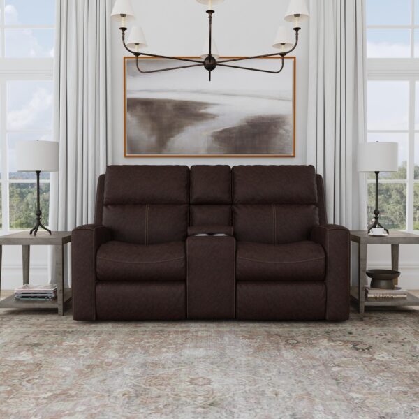 Score Power Reclining Loveseat with Console & Power Headrests & Lumbar - Image 4