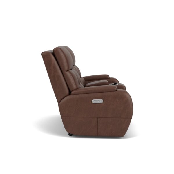 Strait Power Reclining Loveseat with Console & Power Headrests - Image 6
