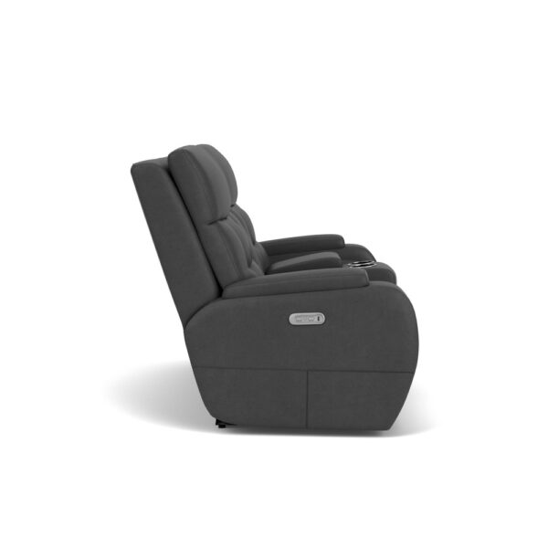 Strait Power Reclining Loveseat with Console & Power Headrests - Image 7