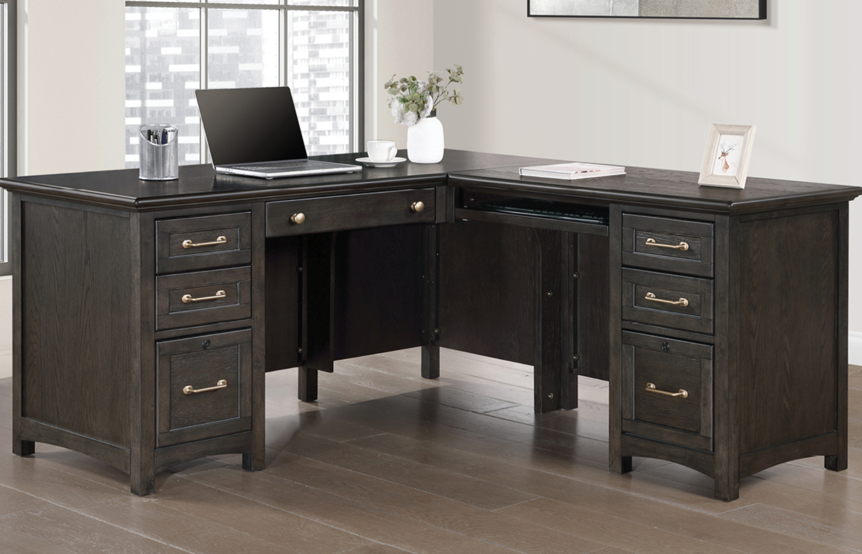 Addison GA3 L Shaped Desk - Winners Only - April 2025