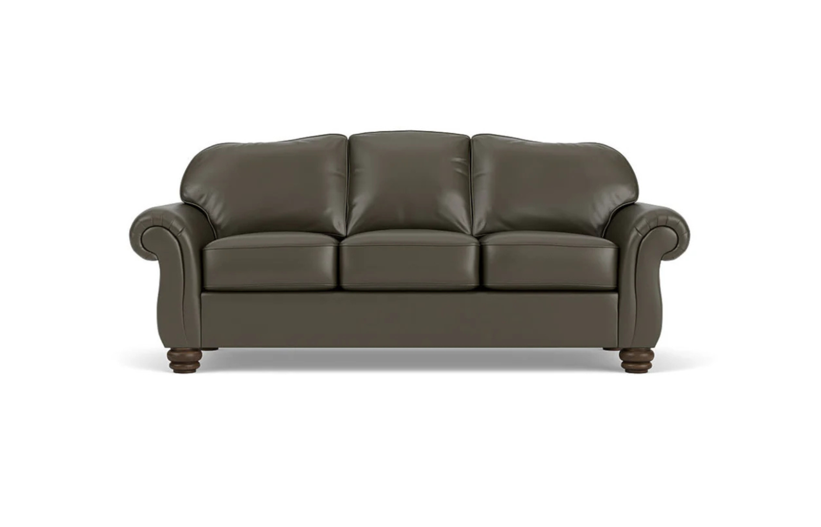 Bexley Leather Sofa Front View - Flexsteel - April 2025
