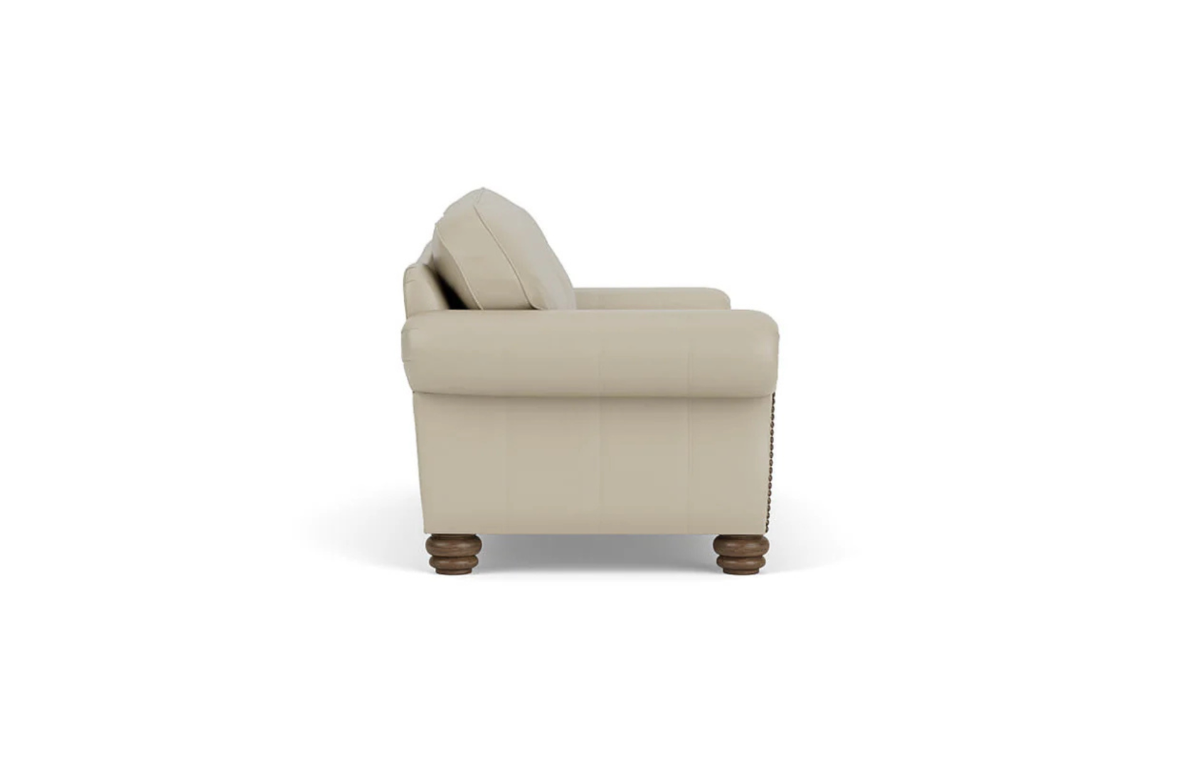 Bexley Leather Sofa Nailhead Trim Side View - Flexsteel - April 2025