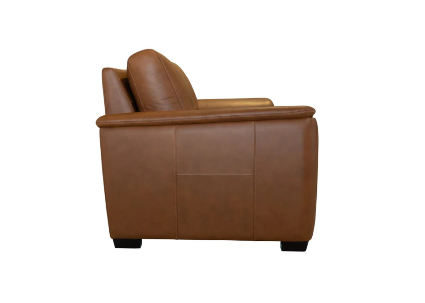 Henry Caramel Leather Loveseat Side View - Flexsteel - April 2025