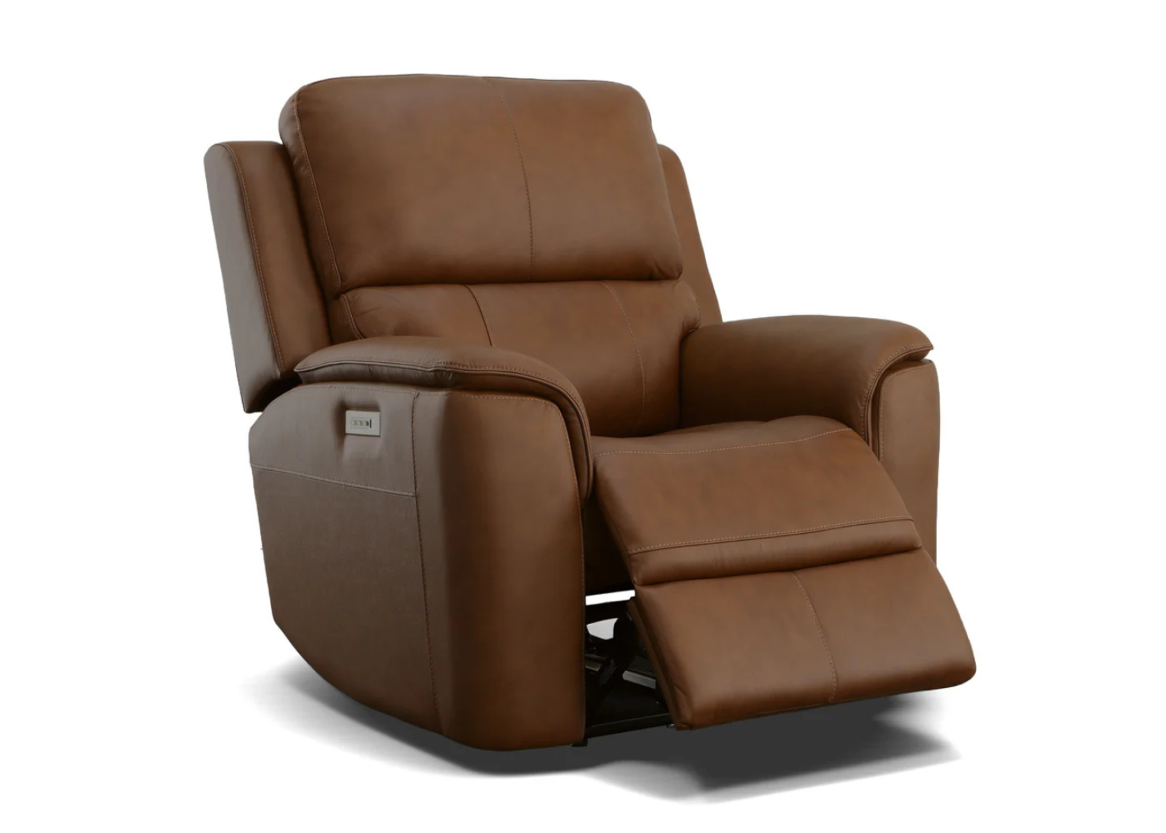 Henry Caramel Leather Power Recliner with Power Headrest & Lumbar - Flexsteel - April 2025