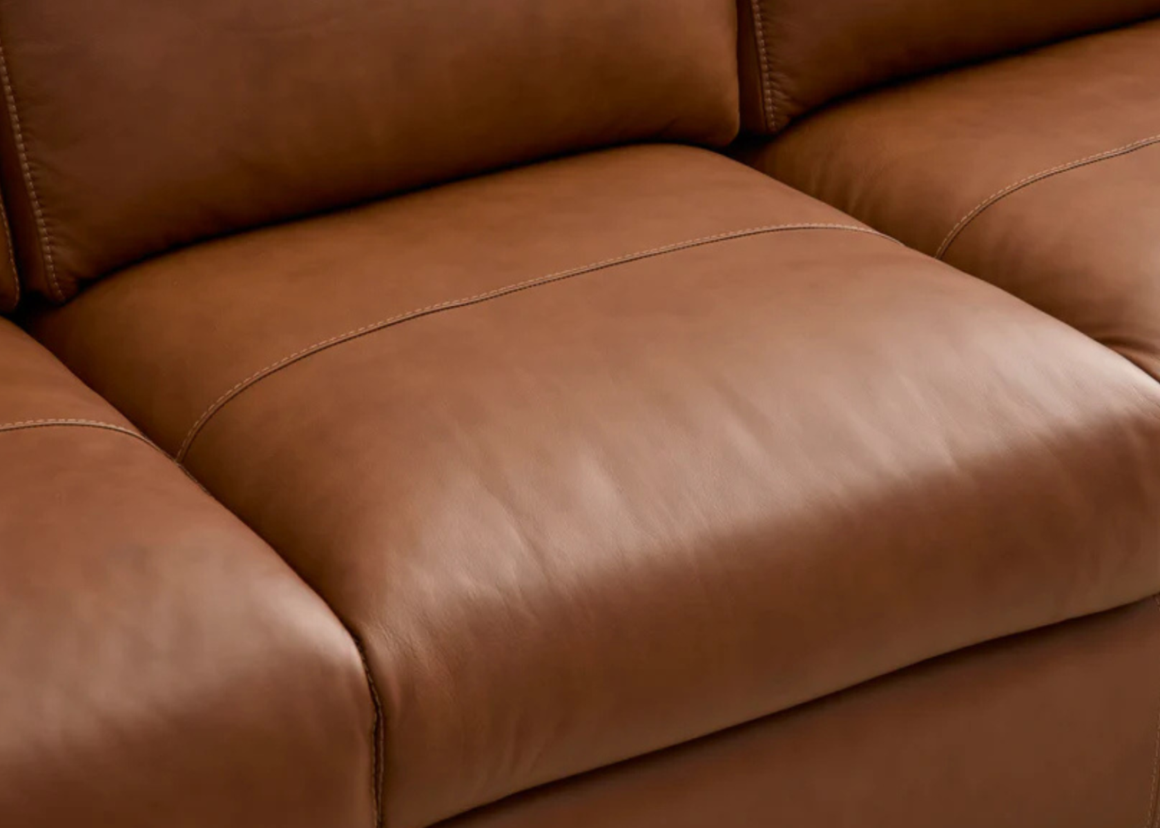 Henry Caramel Leather Sofa Cushion View - Flexsteel - April 2025