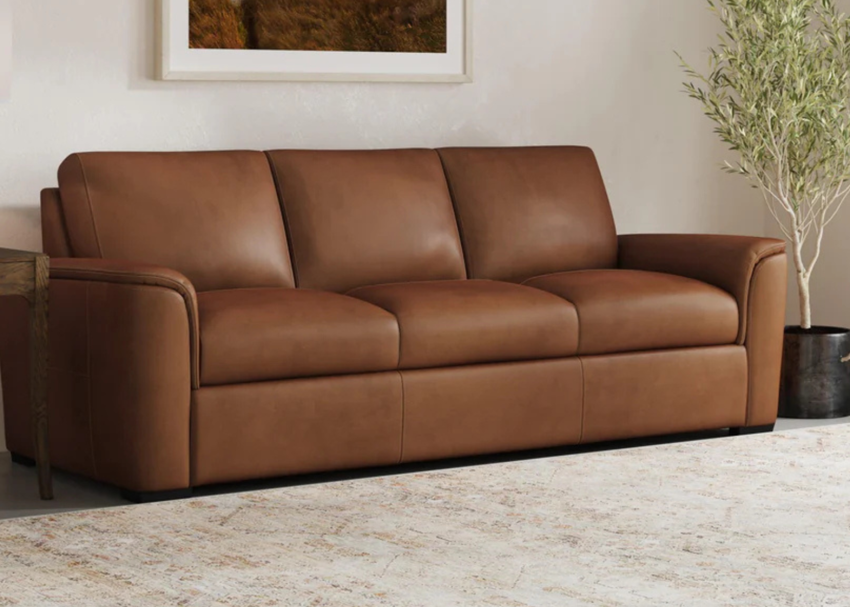 Henry Caramel Leather Sofa - Flexsteel - April 2025