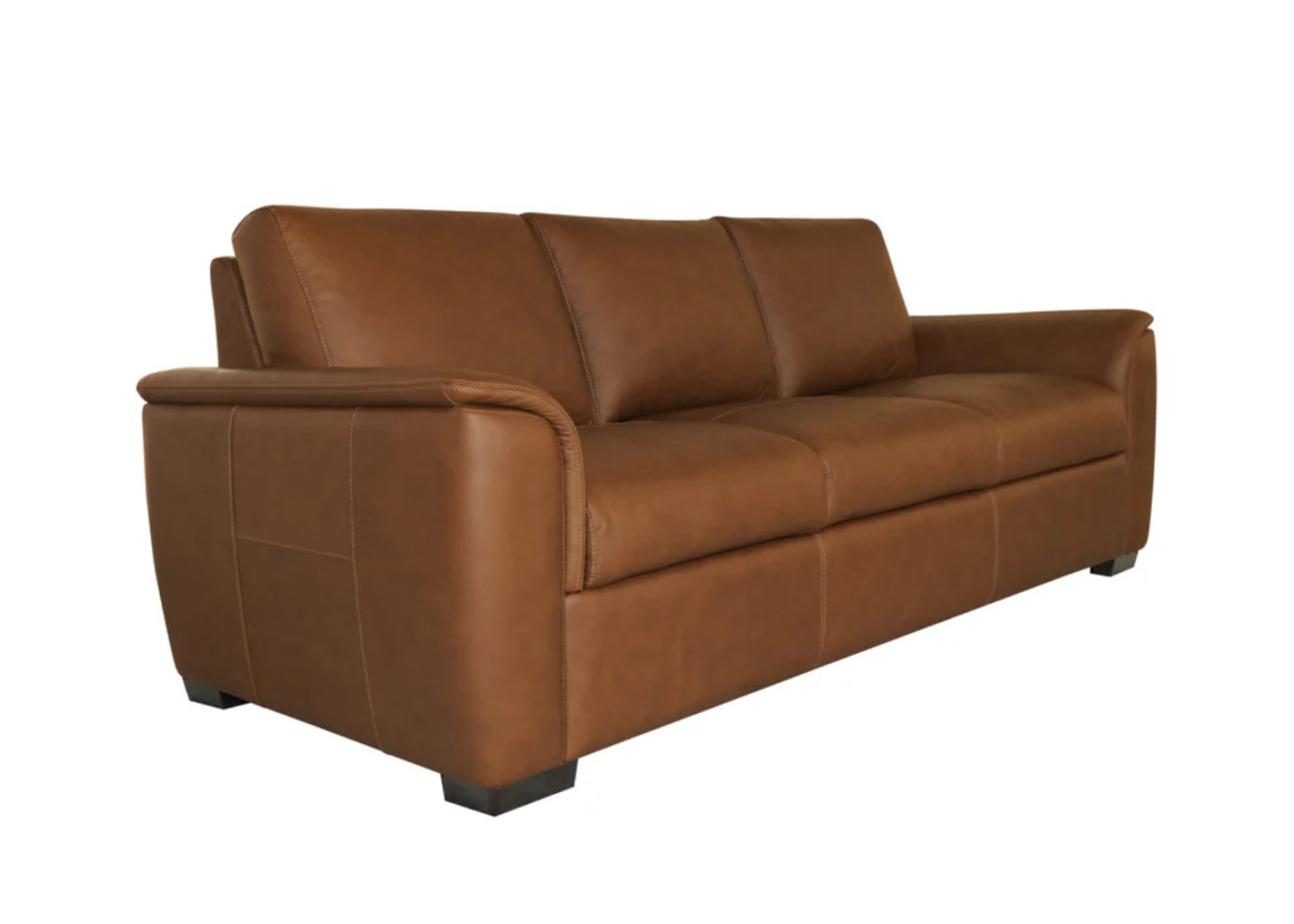 Henry Caramel Leather Sofa Side View - Flexsteel - April 2025