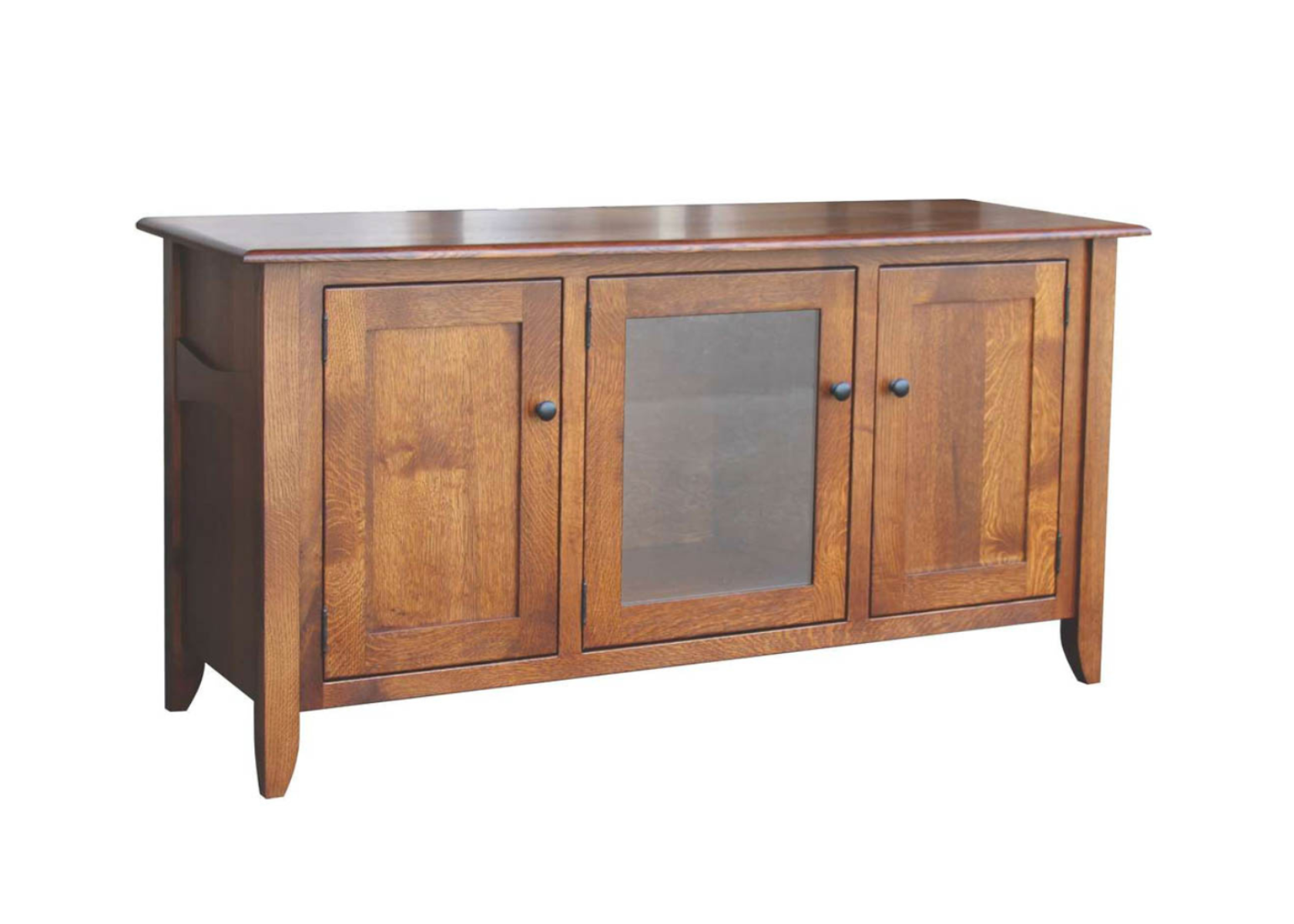 Sierra TV Stand 460 Corner View - Bamm's Woodcraft - April 2025