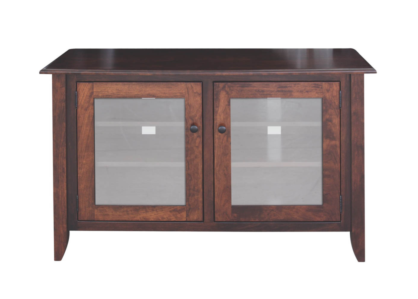 Sierra TV Stand Dark Tone Front View - Bamm's Woodcraft - April 2025