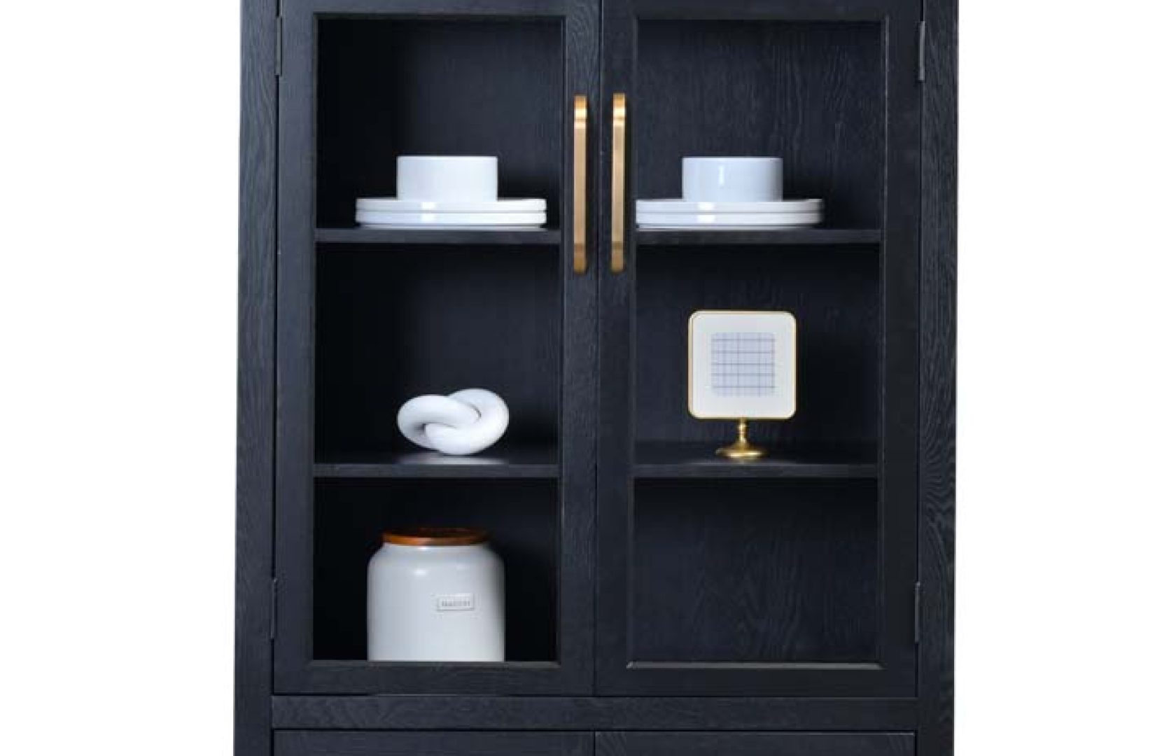 durham-display-cabinet-straight - Front View Closed - Urban Barnwood - March 2025